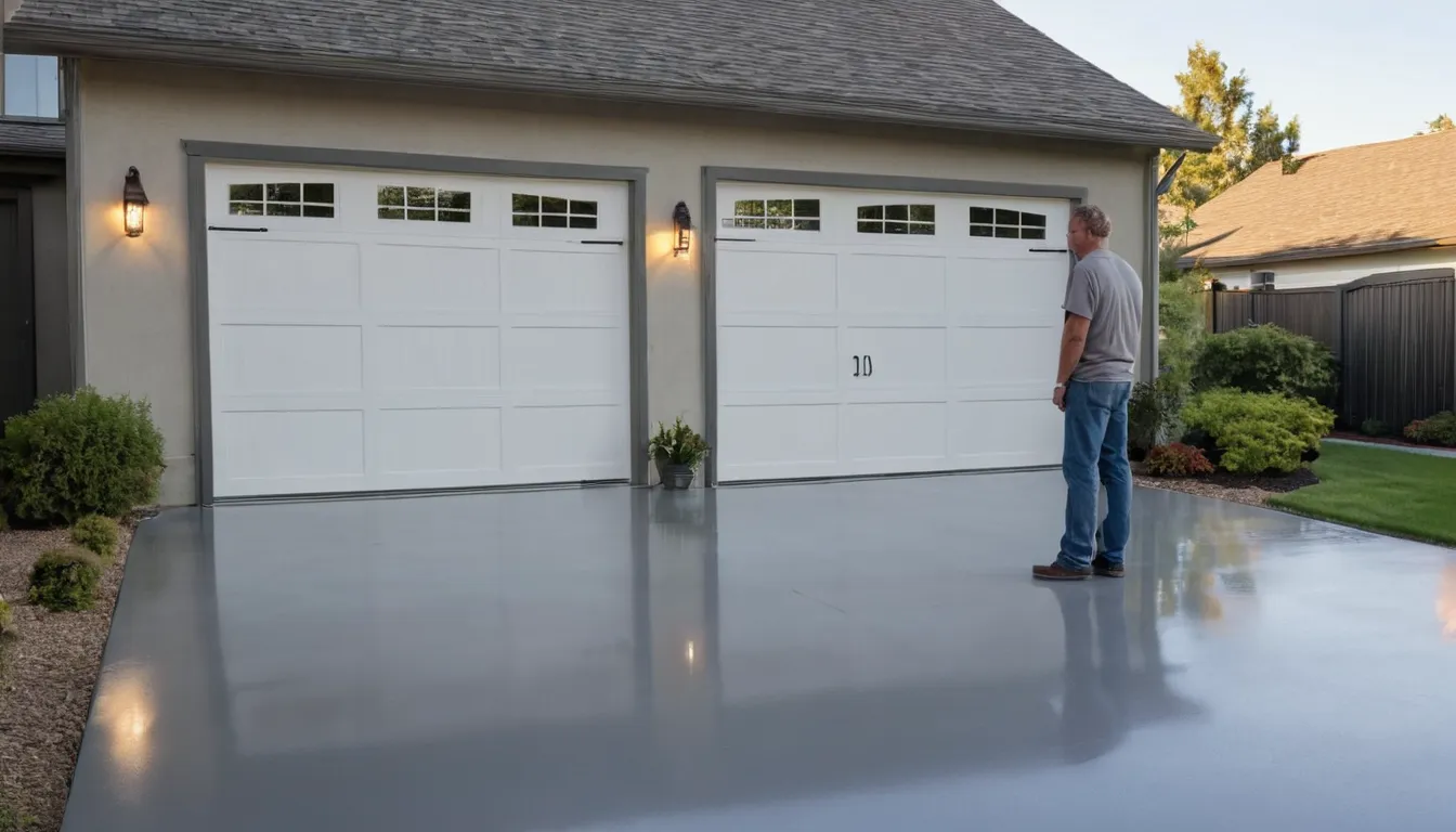 Clean coated garage floor in a Boca Raton home